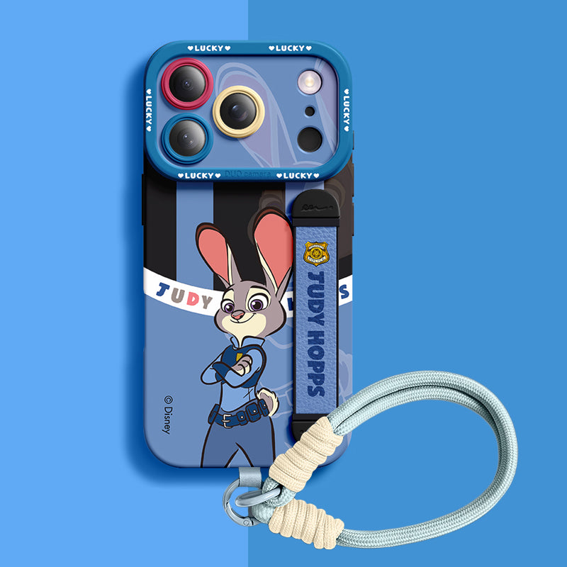 Tasarım 04 Qumi Zootopia Bileklikli Sıvı Silikon iPhone Kılıfı