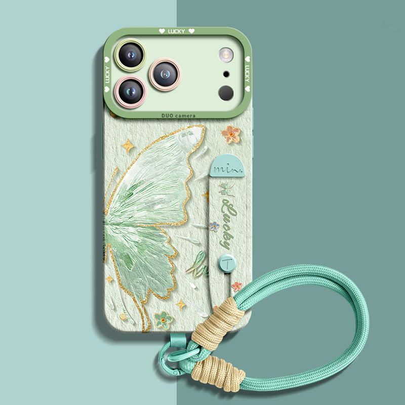 Tasarım 05 Qumi Bileklikli Sıvı Silikon iPhone Kılıfı