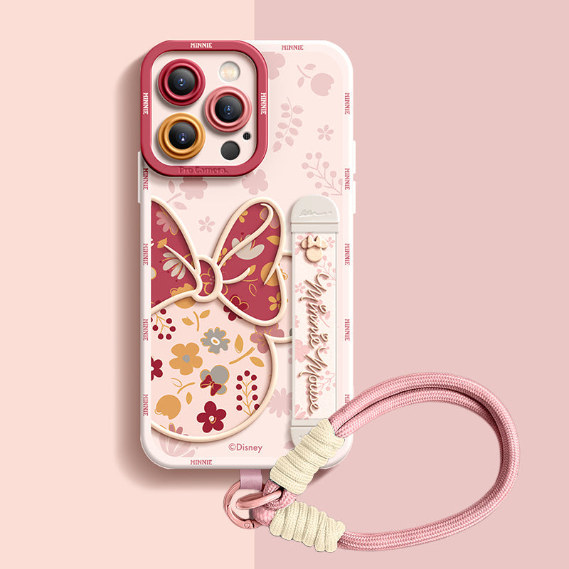 Tasarım 05 Qumi Minnie Mouse Bileklikli Sıvı Silikon iPhone Kılıfı