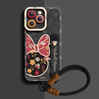 Tasarım 06 Qumi Minnie Mouse Bileklikli Sıvı Silikon iPhone Kılıfı