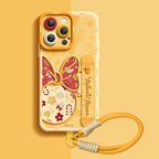 Tasarım 07 Qumi Minnie Mouse Bileklikli Sıvı Silikon iPhone Kılıfı