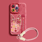 Tasarım 08 Qumi Minnie Mouse Bileklikli Sıvı Silikon iPhone Kılıfı