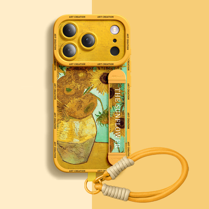 Sanat 14 Qumi Sanat Serisi Sıvı Silikon Bileklikli iPhone Kılıfı