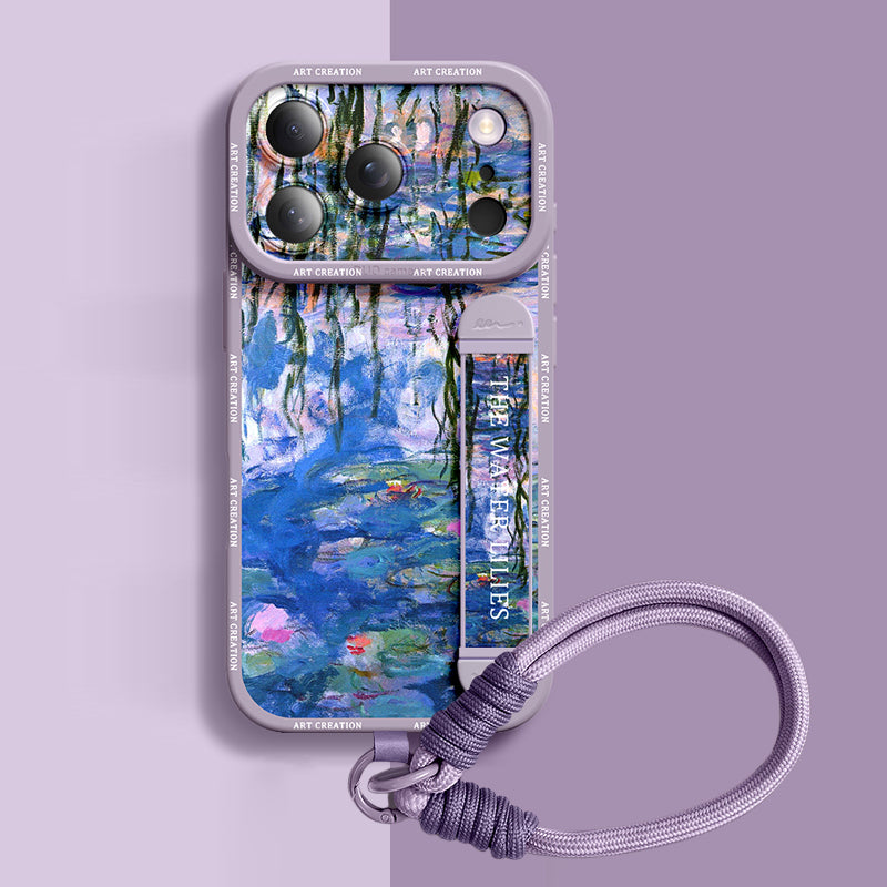 Sanat 18 Qumi Sanat Serisi Sıvı Silikon Bileklikli iPhone Kılıfı