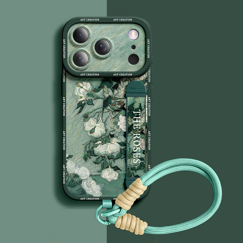 Sanat 20 Qumi Sanat Serisi Sıvı Silikon Bileklikli iPhone Kılıfı