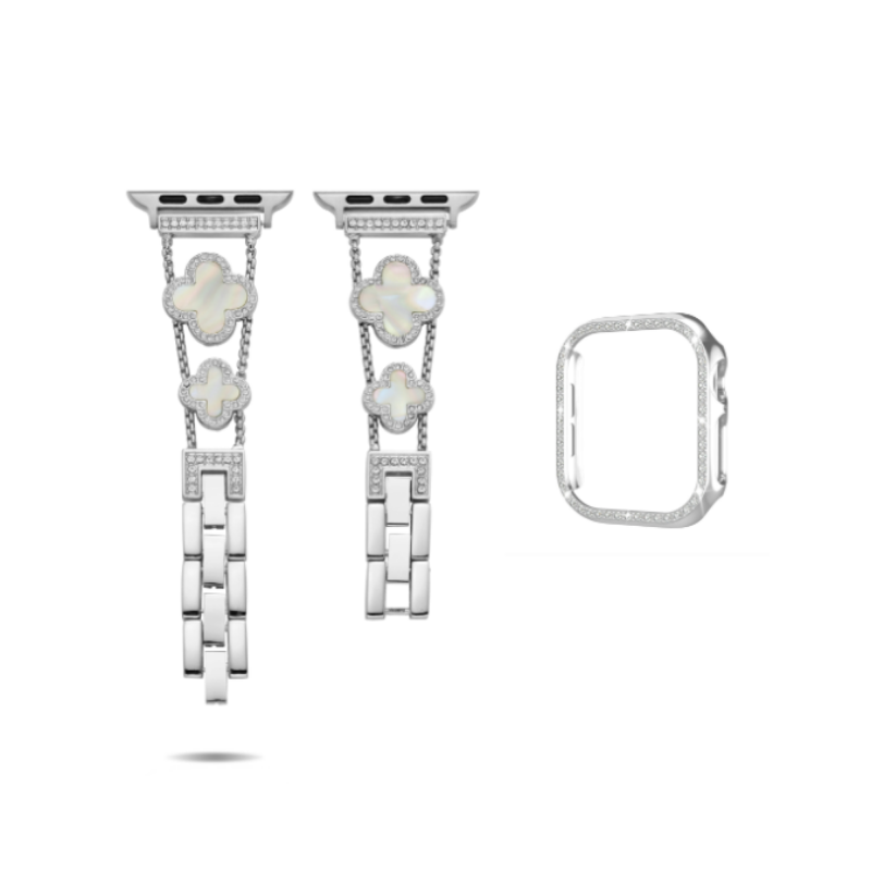 Lüks Yonca Taş Detaylı Bilezik Apple Watch Kordonu