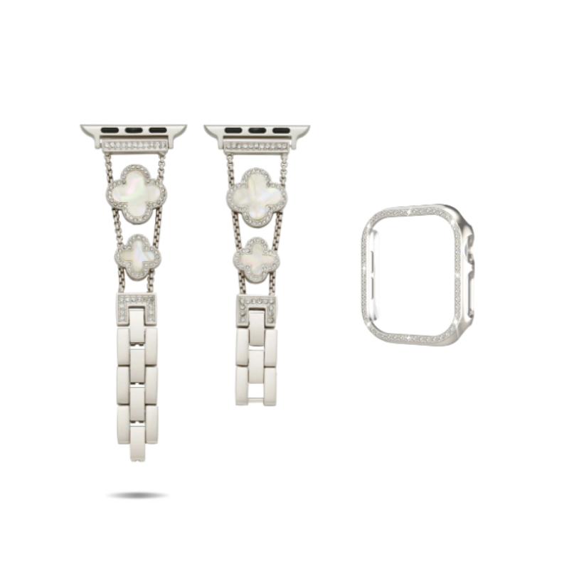 Lüks Yonca Taş Detaylı Bilezik Apple Watch Kordonu