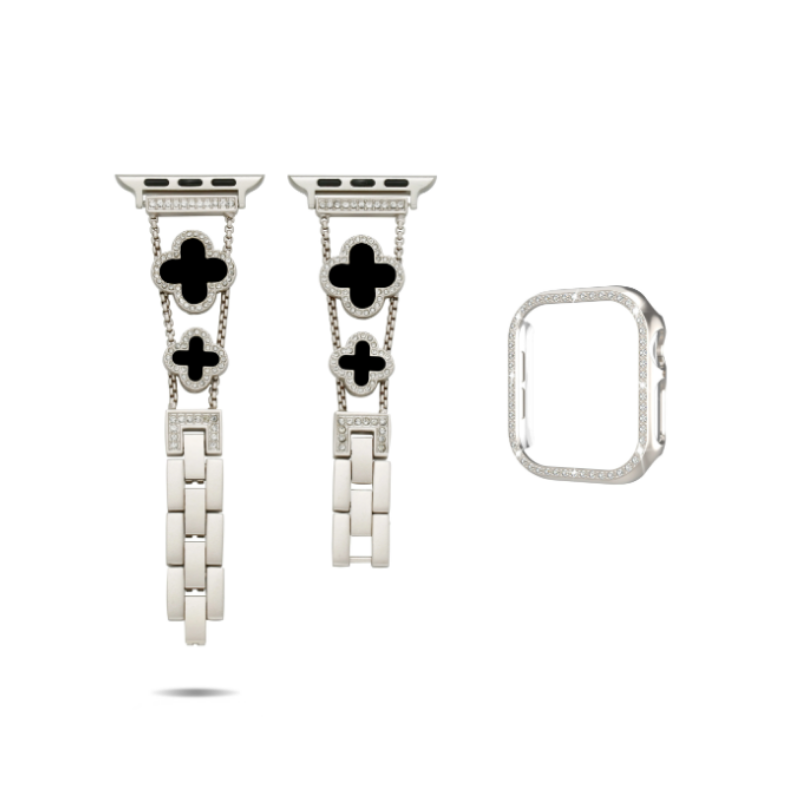 Lüks Yonca Taş Detaylı Bilezik Apple Watch Kordonu