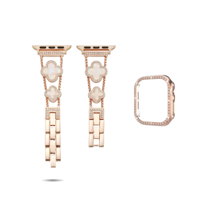 Lüks Yonca Taş Detaylı Bilezik Apple Watch Kordonu