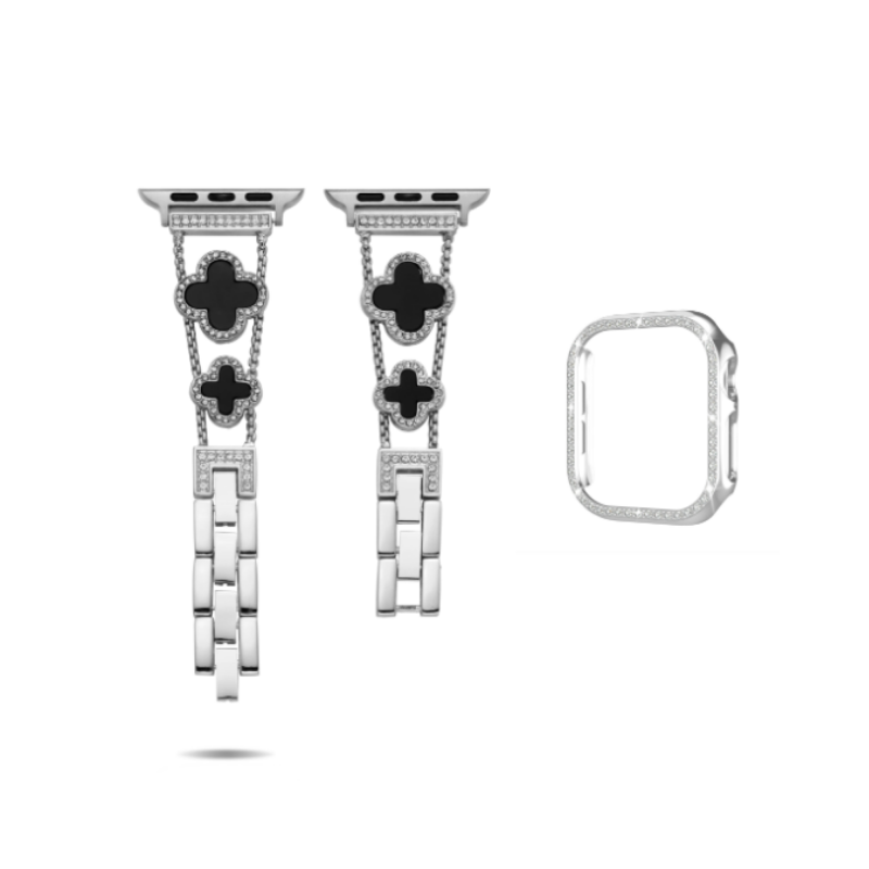 Lüks Yonca Taş Detaylı Bilezik Apple Watch Kordonu