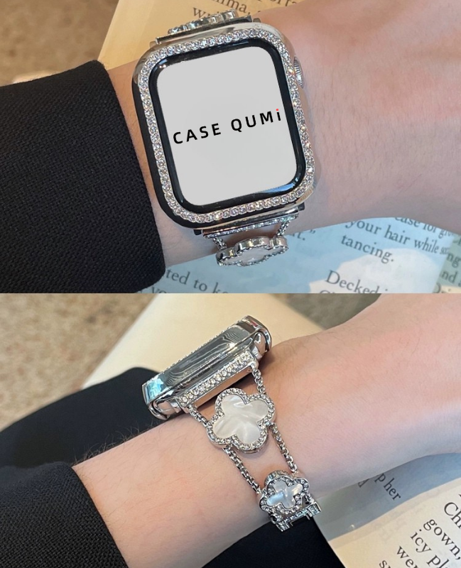 Lüks Yonca Taş Detaylı Bilezik Apple Watch Kordonu