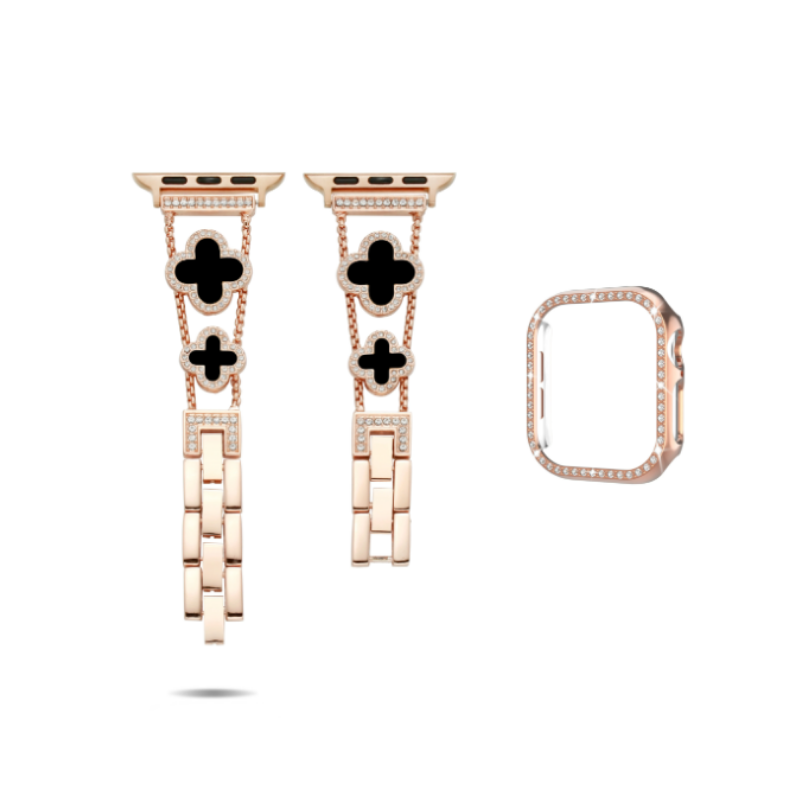 Lüks Yonca Taş Detaylı Bilezik Apple Watch Kordonu