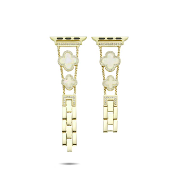 Lüks Yonca Taş Detaylı Bilezik Apple Watch Kordonu