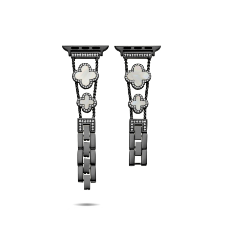 Lüks Yonca Taş Detaylı Bilezik Apple Watch Kordonu