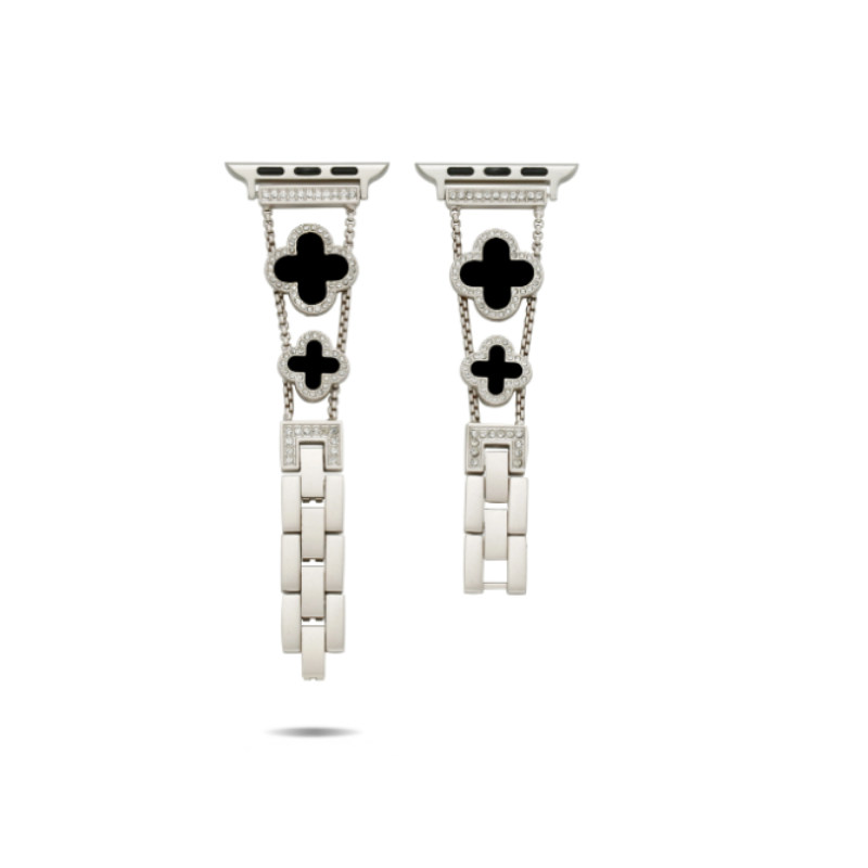 Lüks Yonca Taş Detaylı Bilezik Apple Watch Kordonu