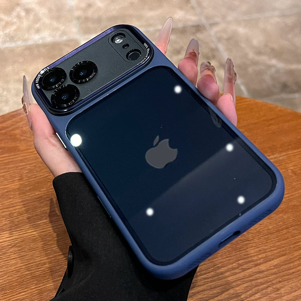 Buz Mavisi, Bordo Şeffaf Kenarlı iPhone Kılıfı