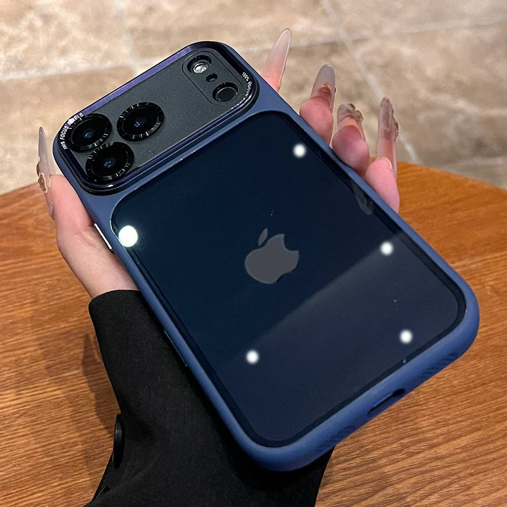 Buz Mavisi, Bordo Şeffaf Kenarlı iPhone Kılıfı