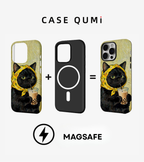 Babushka Cats: Van Gogh Style Bubble Tea MagSafe Compatible iPhone Case