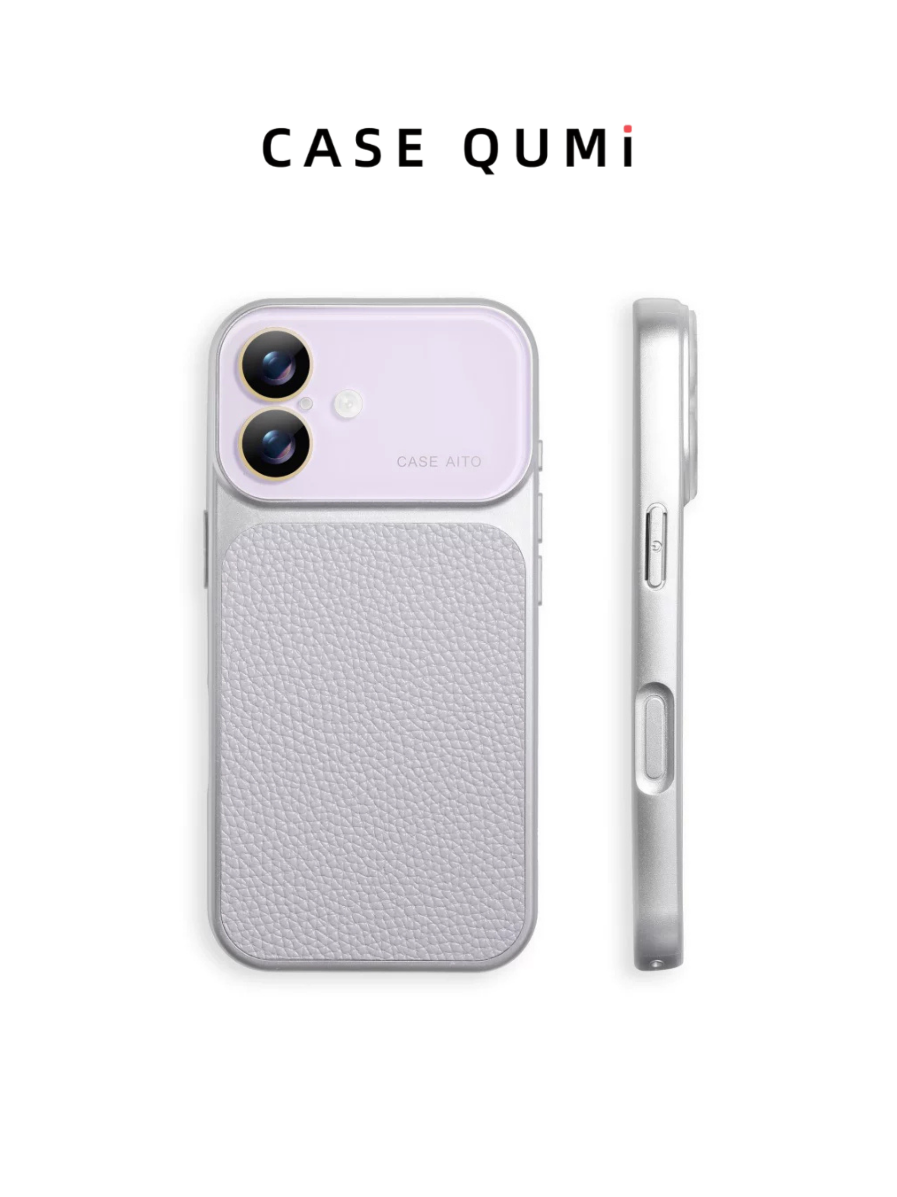 Husă iPhone cu protecție lentile și textură de piele