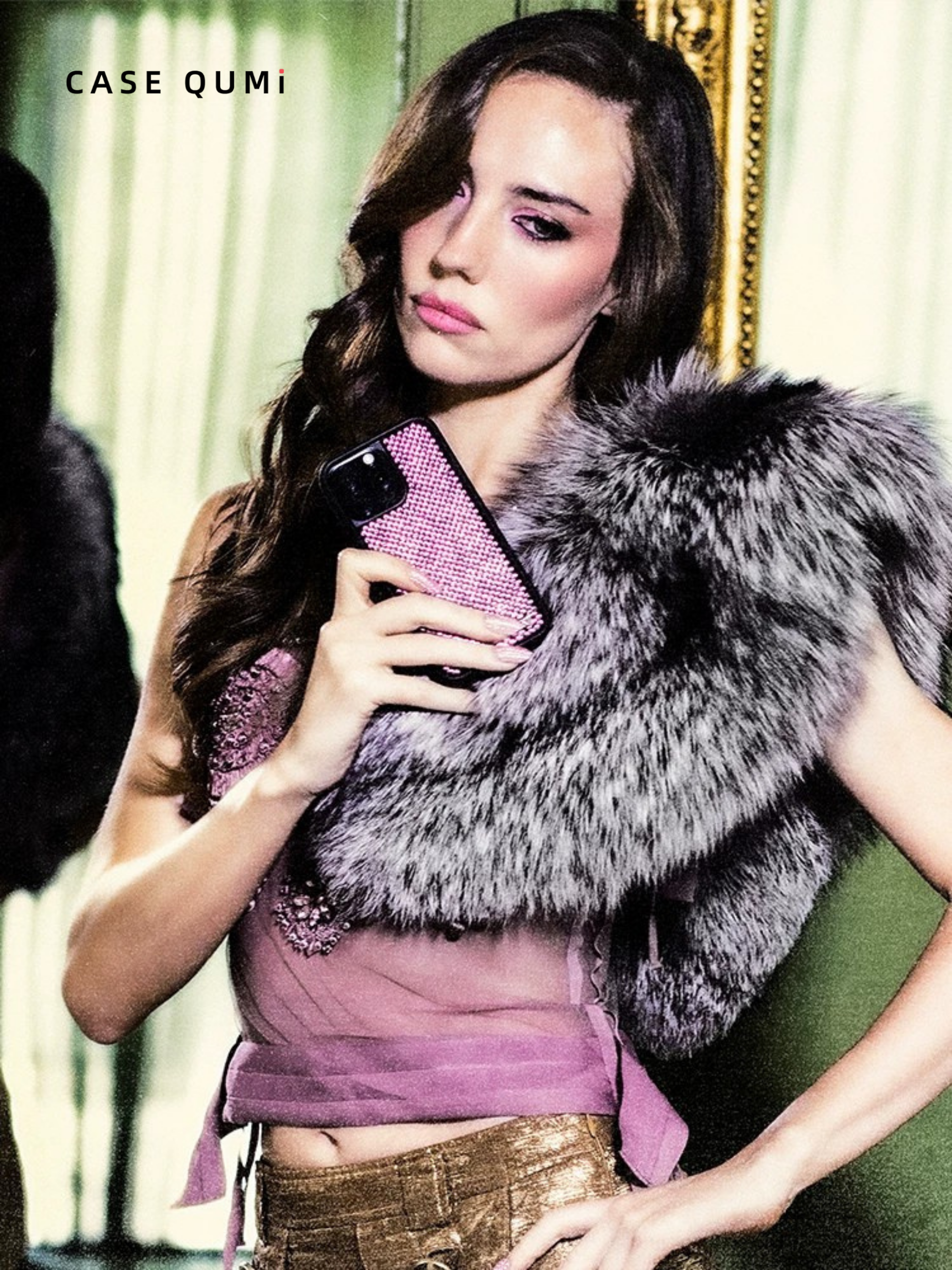 Sparkling Serisi Kristal Taşlı Lüks Tam Korumalı iPhone Kılıfı