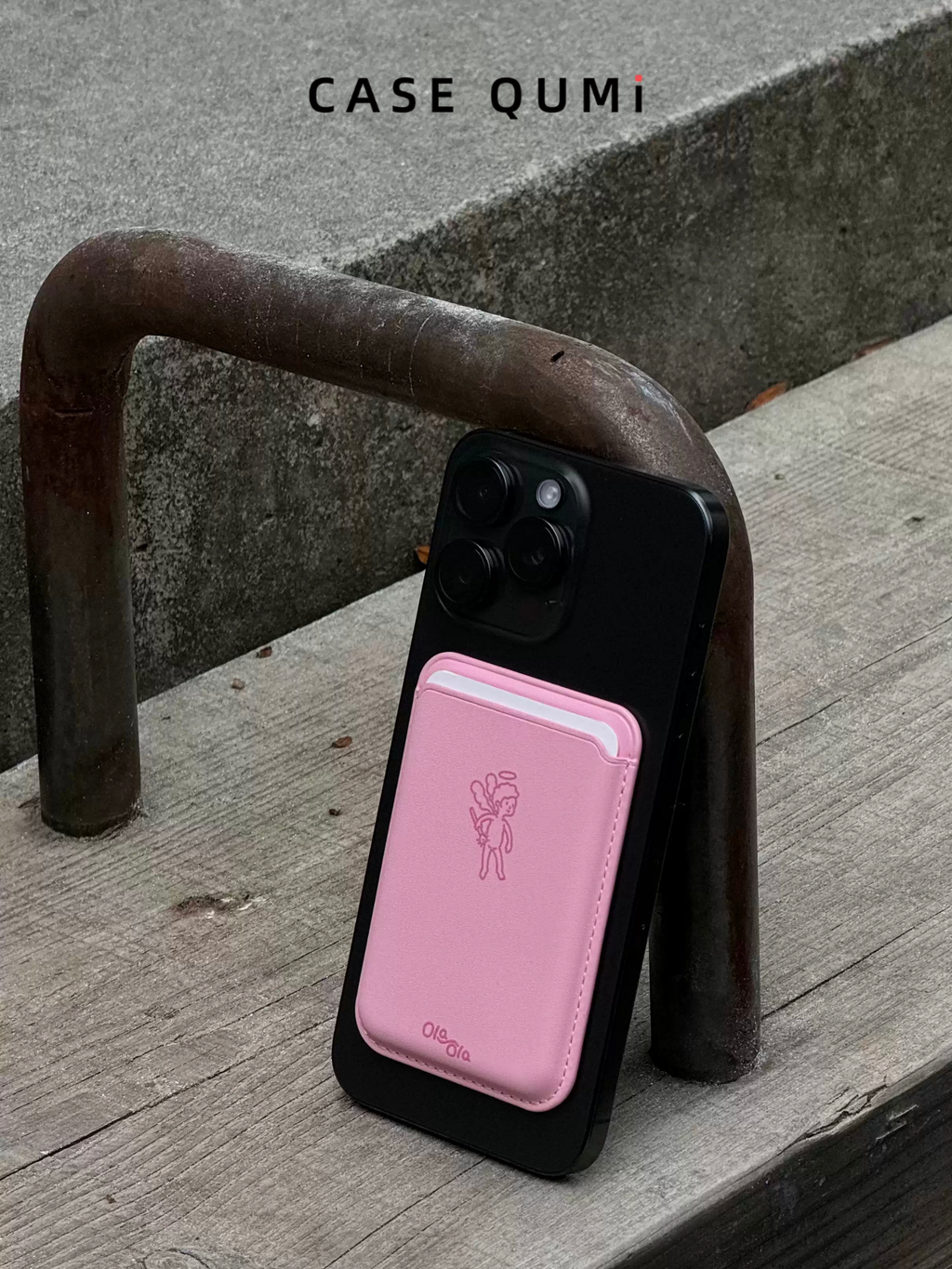 Ola ola Angel Magsafe Deri Kartlık