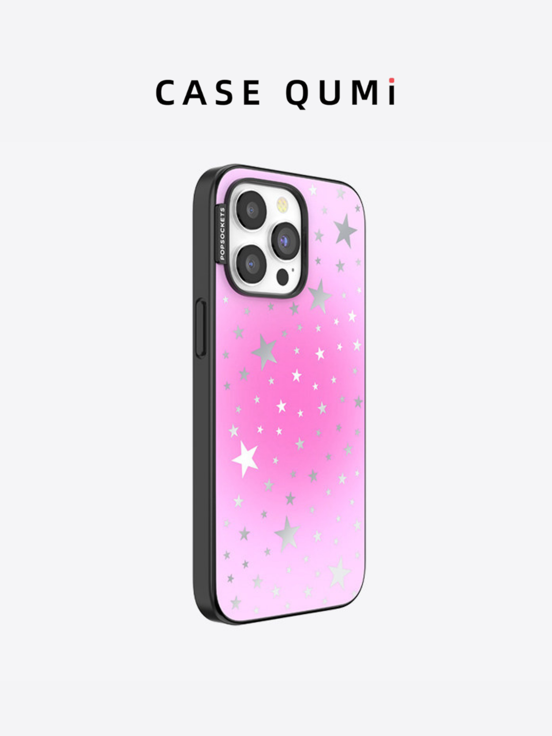 Popsocket Yıldız Desenli MagSafe Şeffaf iPhone Kılıfı