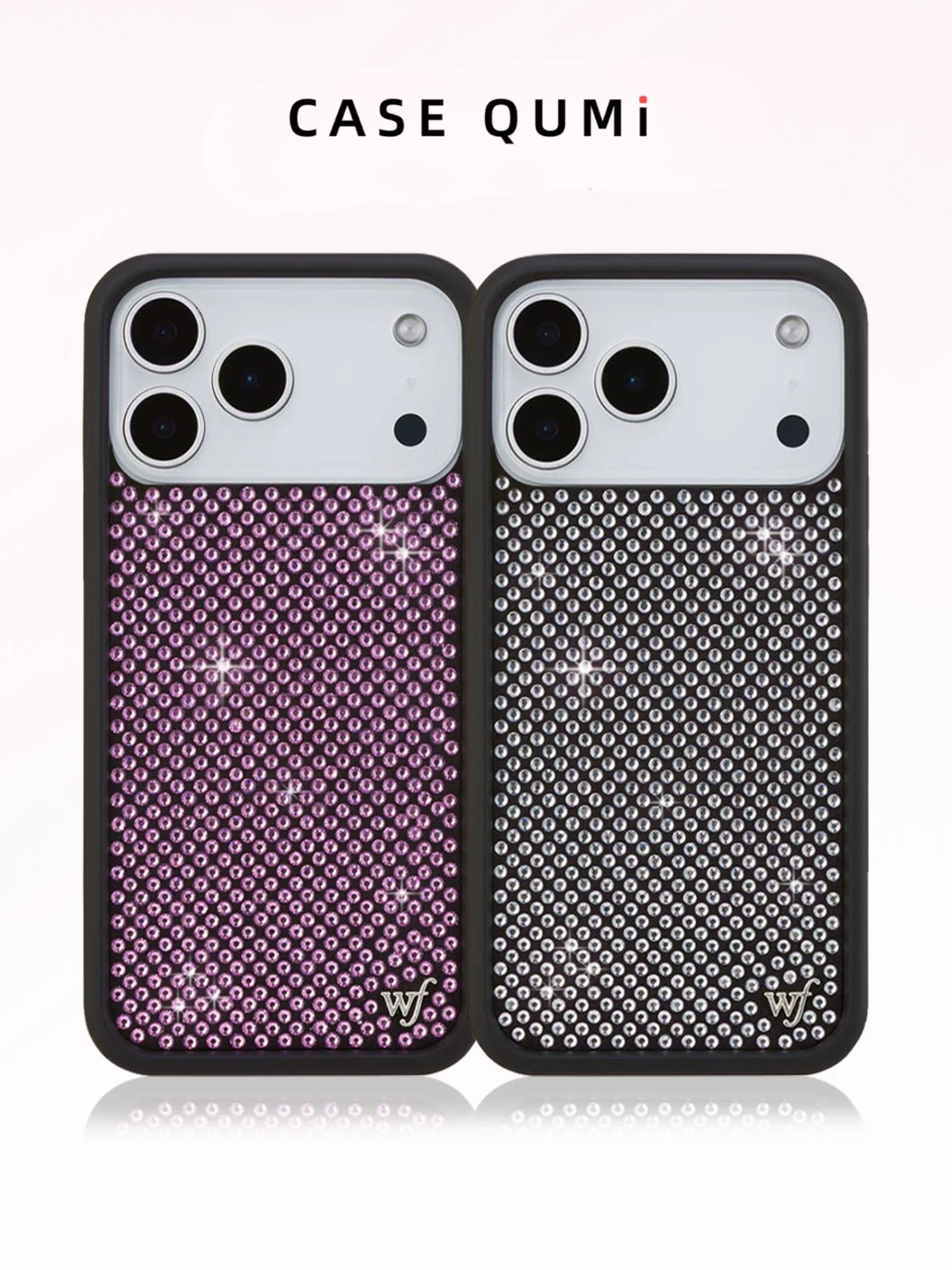 Sparkling Serisi Kristal Taşlı Lüks Tam Korumalı iPhone Kılıfı