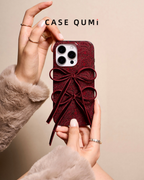 Premium Paisley Pattern Bow Strap iPhone Case