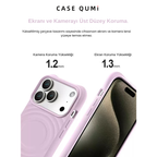 Dalgalı Tasarım Silikon Magsafe Koruyucu Kılıf - Beyaz