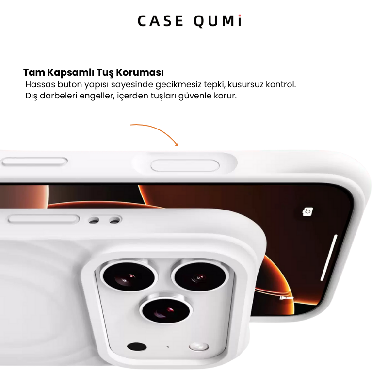 Dalgalı Tasarım Silikon Magsafe Koruyucu Kılıf - Siyah