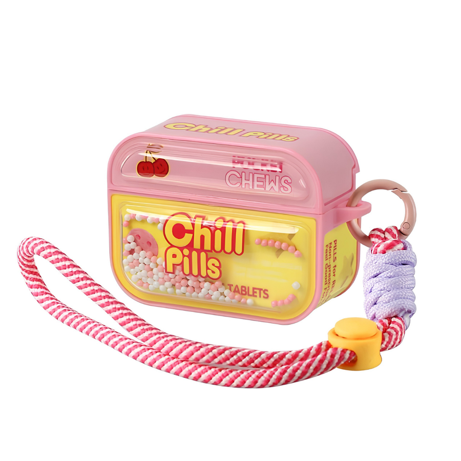 Chill Pills Renkli Askılı AirPods Kılıfı