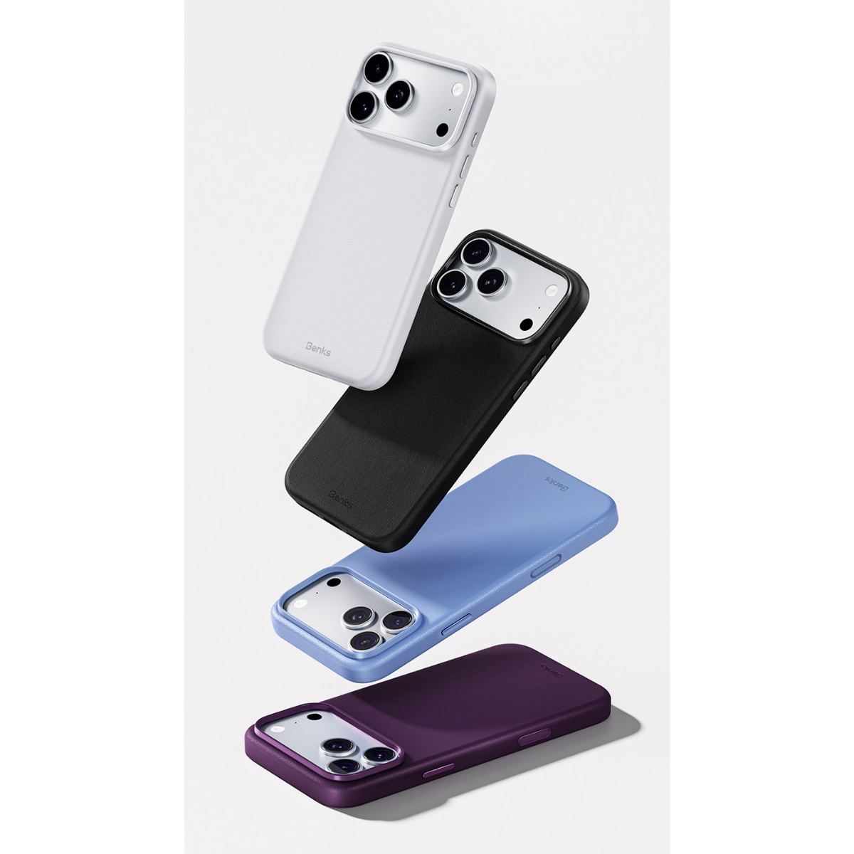 Benks Elegant Q2 Mor Magsafe Deri iPhone Kılıfı