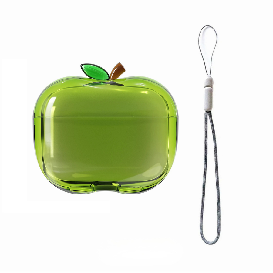 Sol Piece Parlak Elma Tasarım Yeşil AirPods Kılıfı