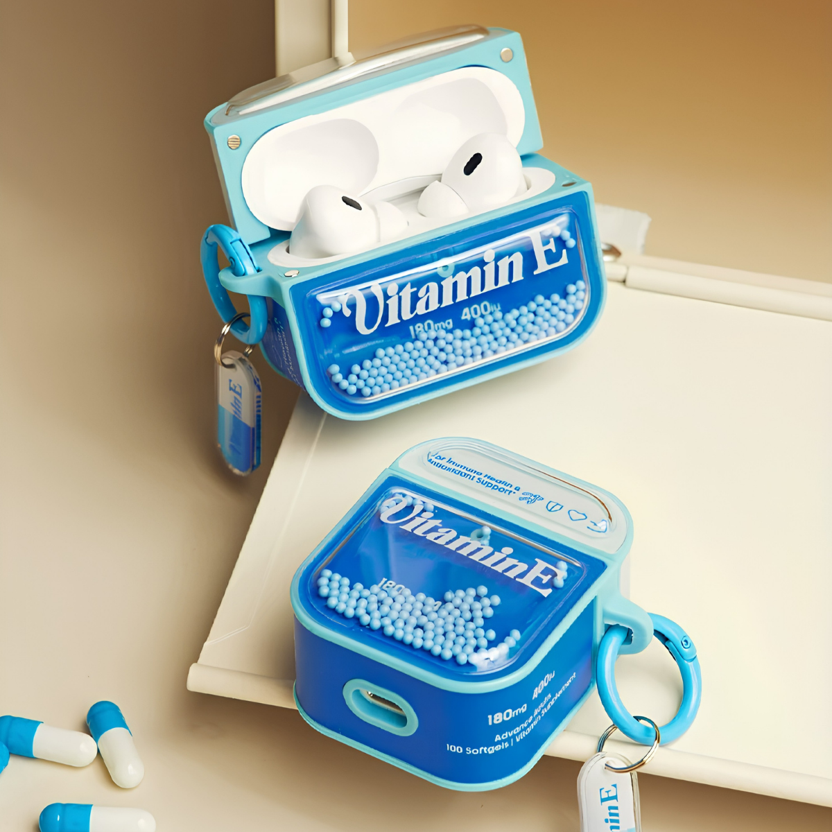 Vitamin E Mavi AirPods Kılıfı
