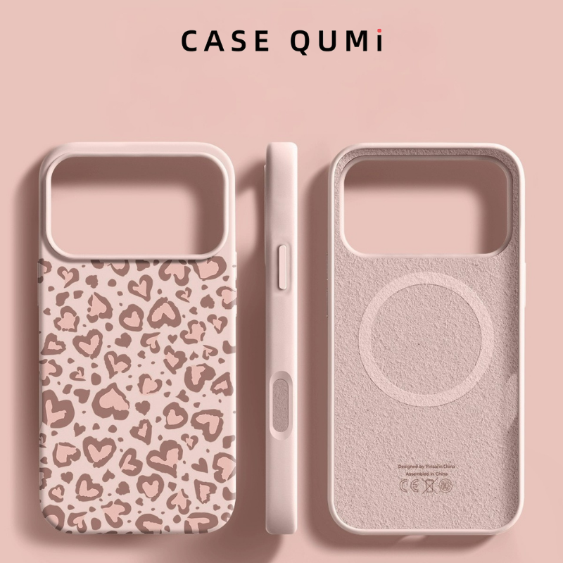 Leopar Desen Magsafe Silikon Koruyucu İphone Kılıfı