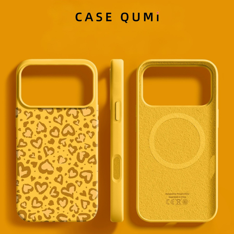 Leopar Desen Magsafe Silikon Koruyucu İphone Kılıfı