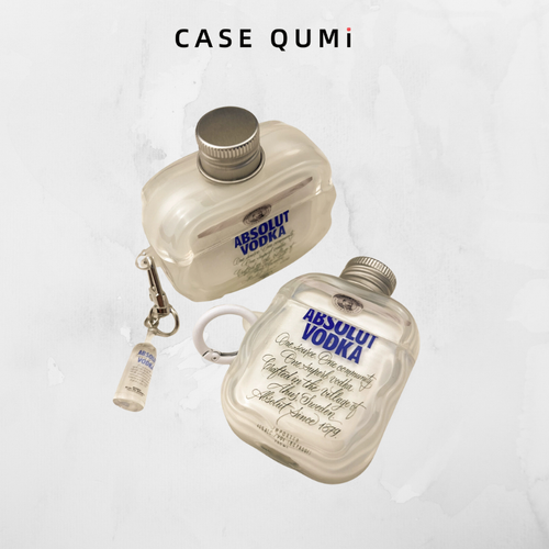 3D Şişe Tasarımlı Şeffaf AirPods Kılıfı