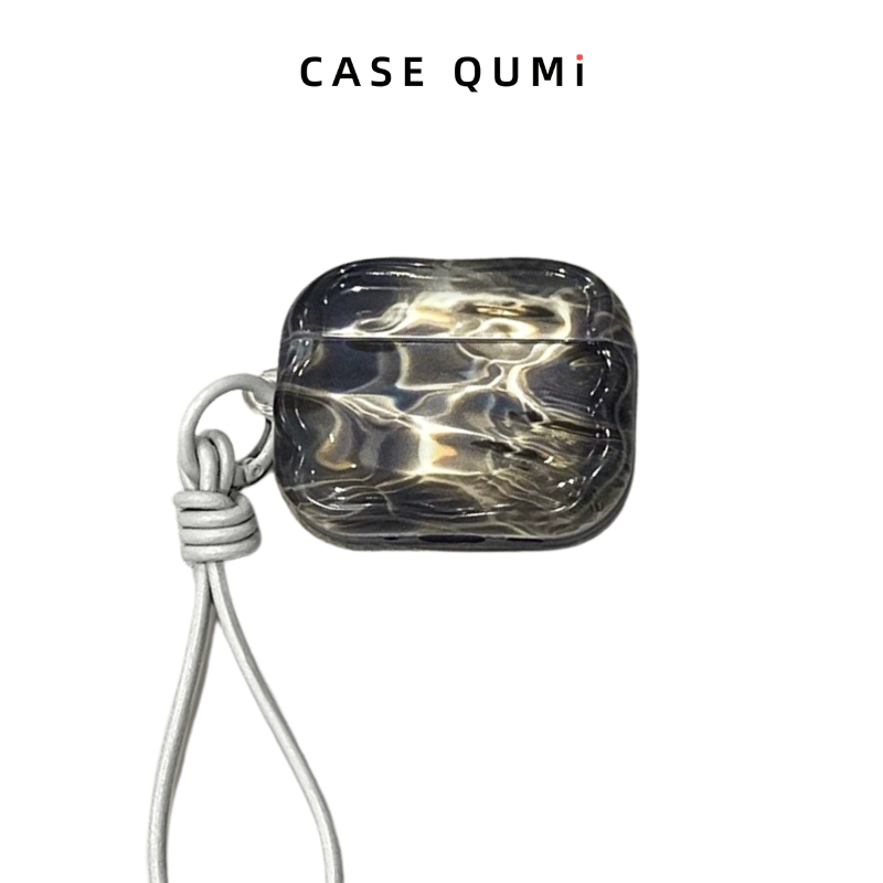 Yarı Saydam Dalgalı Kablosuz Şarj Uyumlu  AirPods Kılıfı