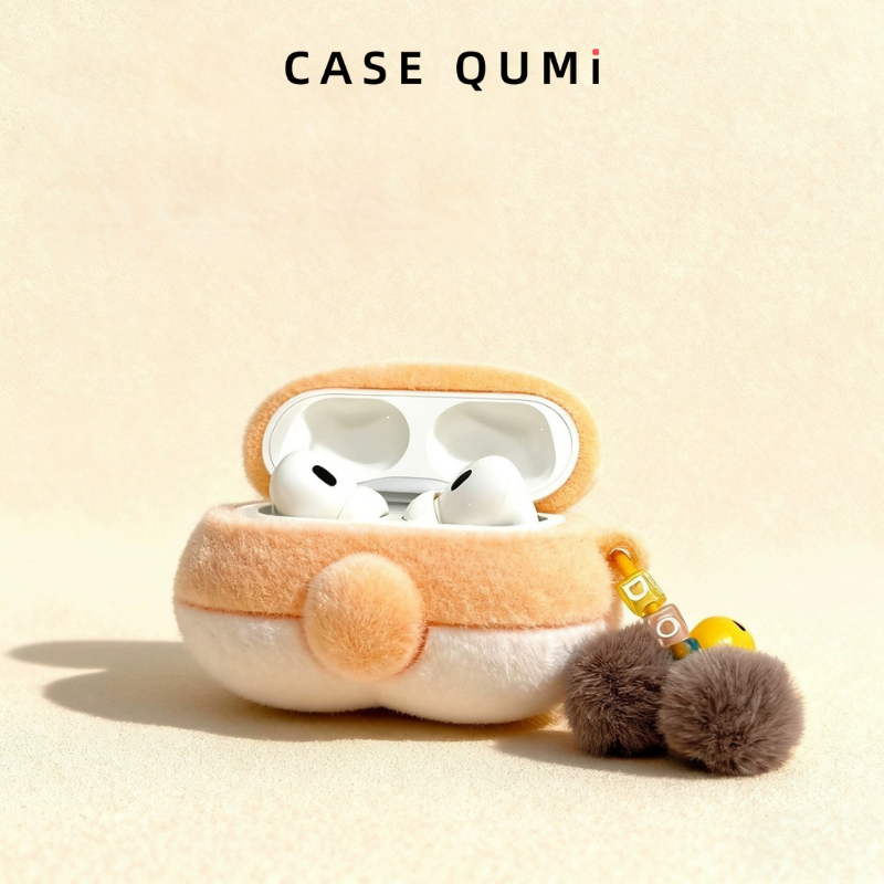 Peluş Kedi Kuyruk Tasarımlı AirPods Kılıfı