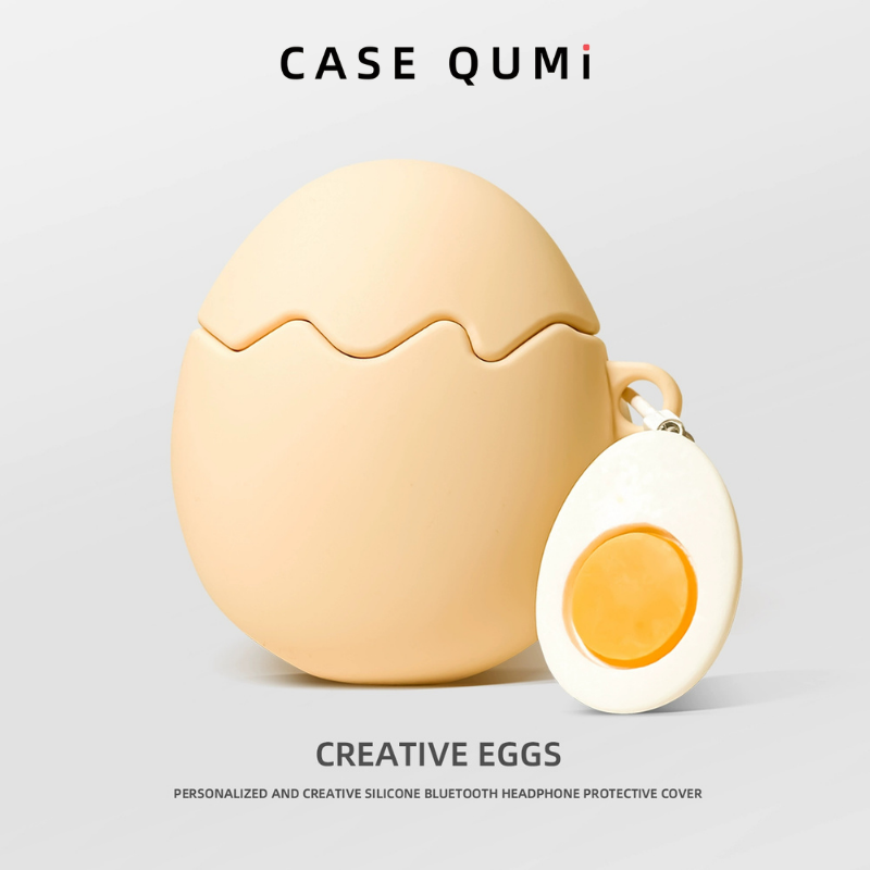Yaratıcı Yumurta Tasarımlı Silikon AirPods Kılıfı