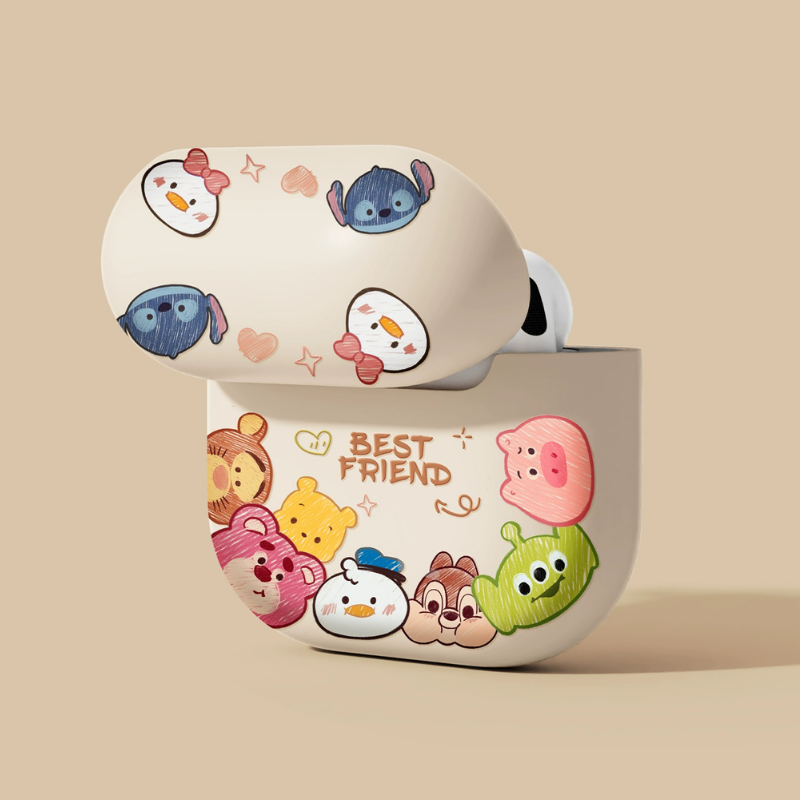 Best Friend Karakter Baskılı Silikon AirPods Kılıfı