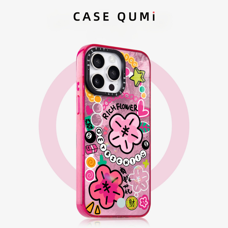 Benefit Pembe Rich Flowers İphone Kılıfı