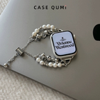 Brățară de lux cu perle și lanț pentru Apple Watch