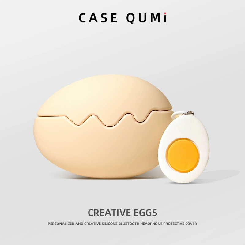Yaratıcı Yumurta Tasarımlı Silikon AirPods Kılıfı