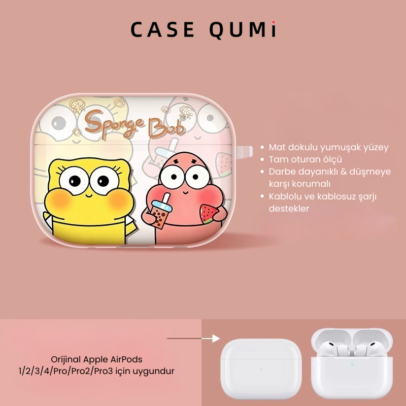 Sünger Bob Tasarım Airpods Kılıfı