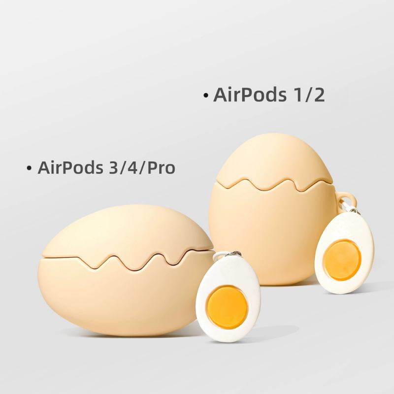 Yaratıcı Yumurta Tasarımlı Silikon AirPods Kılıfı