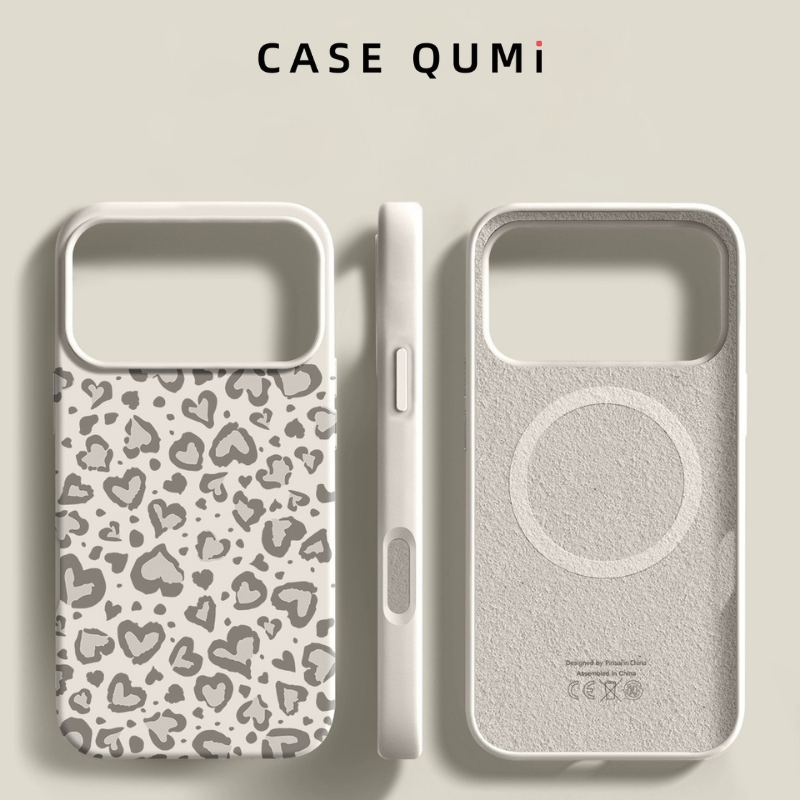 Leopar Desen Magsafe Silikon Koruyucu İphone Kılıfı