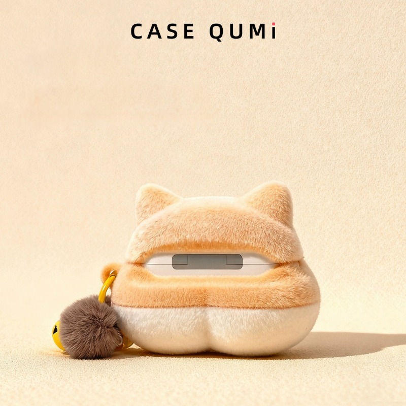 Peluş Kedi Kuyruk Tasarımlı AirPods Kılıfı