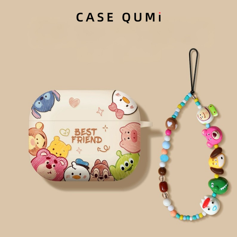 Best Friend Karakter Baskılı Silikon AirPods Kılıfı