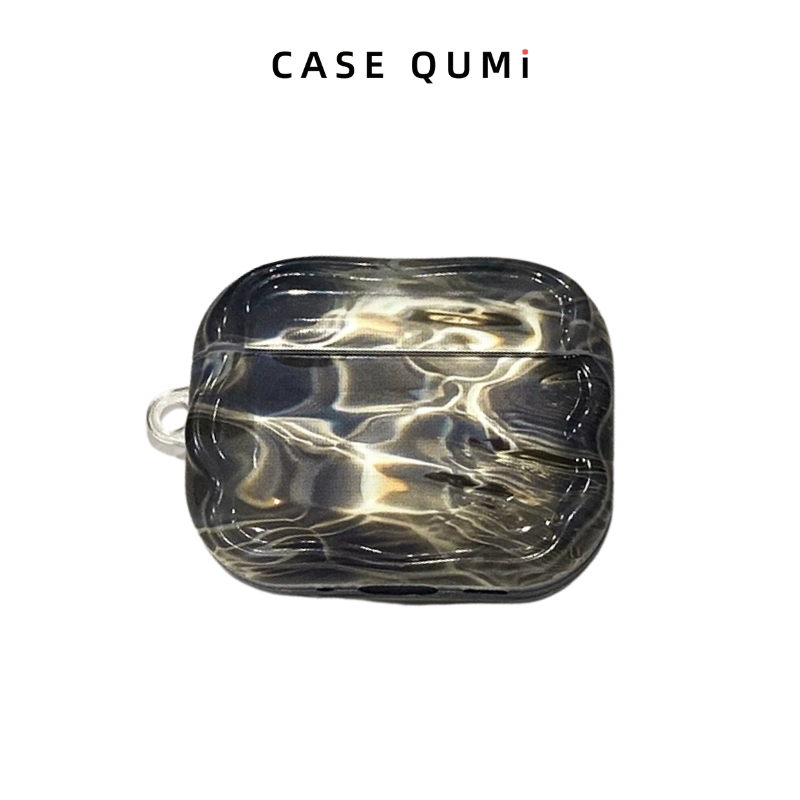 Yarı Saydam Dalgalı Kablosuz Şarj Uyumlu  AirPods Kılıfı